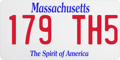 MA license plate 179TH5