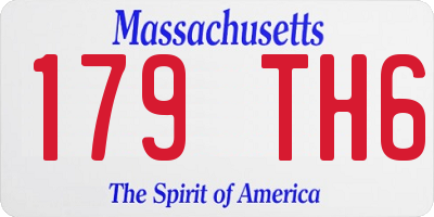 MA license plate 179TH6