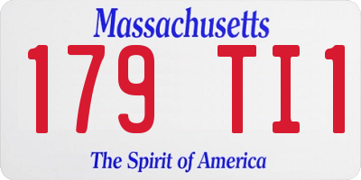 MA license plate 179TI1