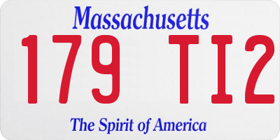 MA license plate 179TI2