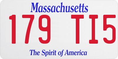 MA license plate 179TI5