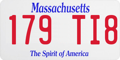 MA license plate 179TI8