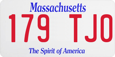 MA license plate 179TJ0