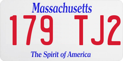 MA license plate 179TJ2