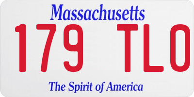MA license plate 179TL0