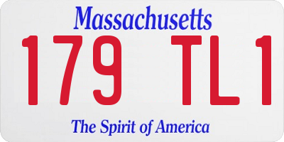 MA license plate 179TL1