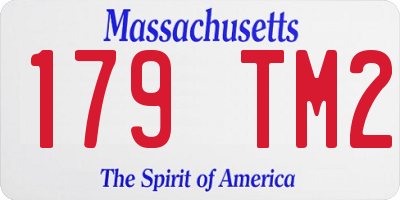 MA license plate 179TM2