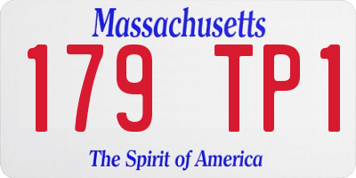 MA license plate 179TP1