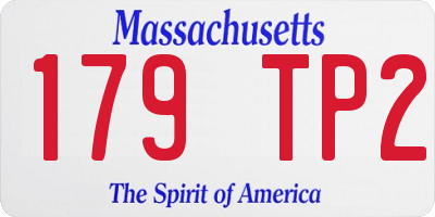 MA license plate 179TP2