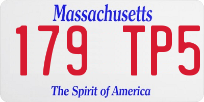 MA license plate 179TP5