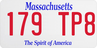 MA license plate 179TP8
