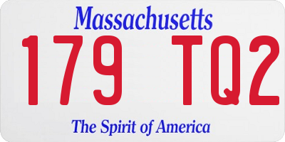 MA license plate 179TQ2