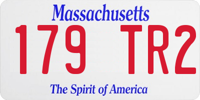 MA license plate 179TR2