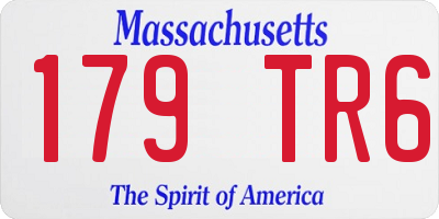 MA license plate 179TR6