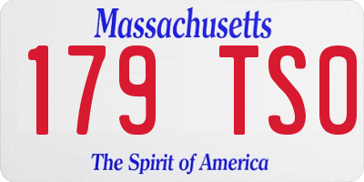 MA license plate 179TS0