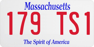 MA license plate 179TS1