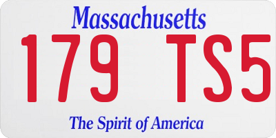 MA license plate 179TS5