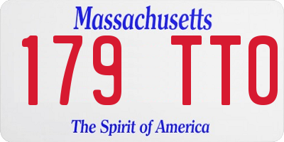 MA license plate 179TT0