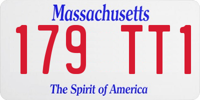 MA license plate 179TT1
