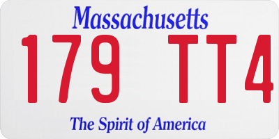 MA license plate 179TT4