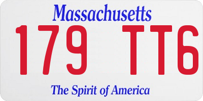MA license plate 179TT6