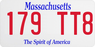 MA license plate 179TT8