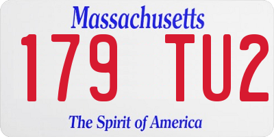 MA license plate 179TU2