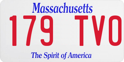 MA license plate 179TV0