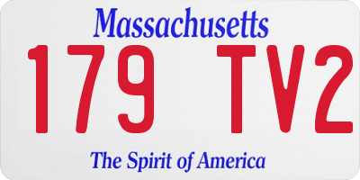 MA license plate 179TV2