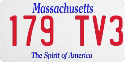 MA license plate 179TV3