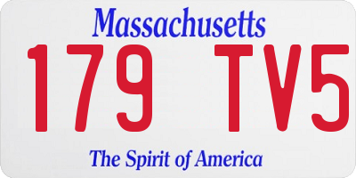 MA license plate 179TV5