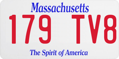 MA license plate 179TV8