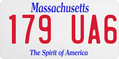 MA license plate 179UA6