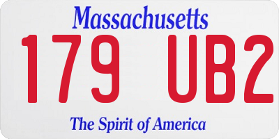 MA license plate 179UB2