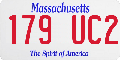 MA license plate 179UC2