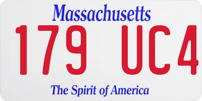 MA license plate 179UC4