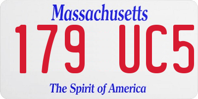 MA license plate 179UC5