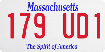 MA license plate 179UD1