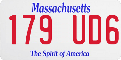 MA license plate 179UD6