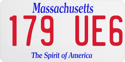 MA license plate 179UE6