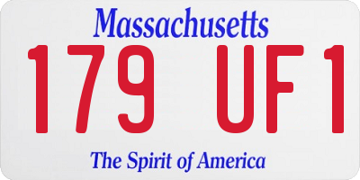 MA license plate 179UF1
