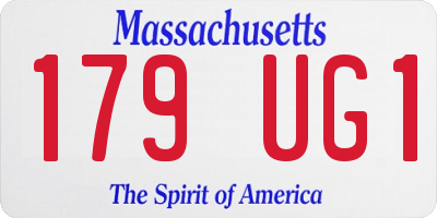 MA license plate 179UG1