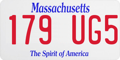 MA license plate 179UG5