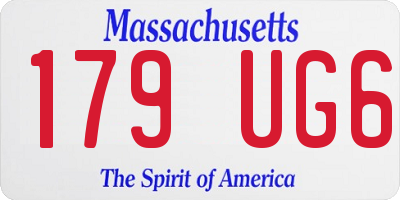 MA license plate 179UG6