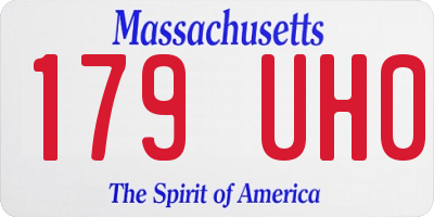 MA license plate 179UH0