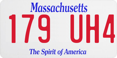 MA license plate 179UH4