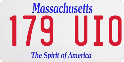 MA license plate 179UI0