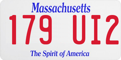MA license plate 179UI2