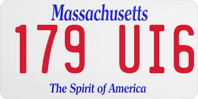 MA license plate 179UI6