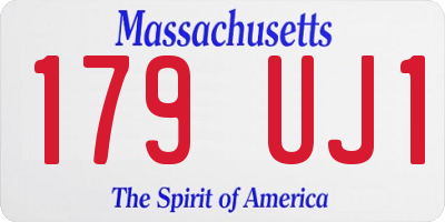 MA license plate 179UJ1